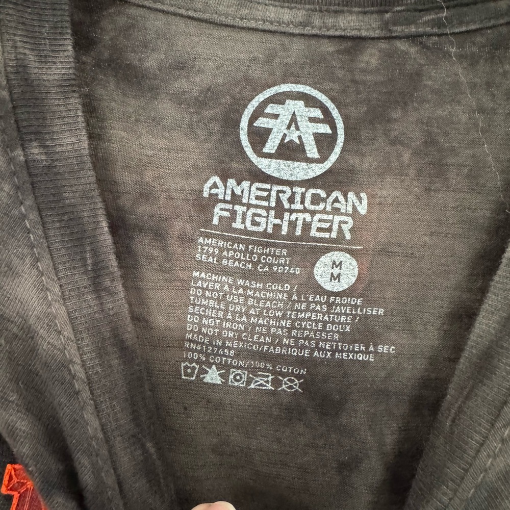 American Fighter Black and Red Long Sleeve Shirt - Picture 2 of 3